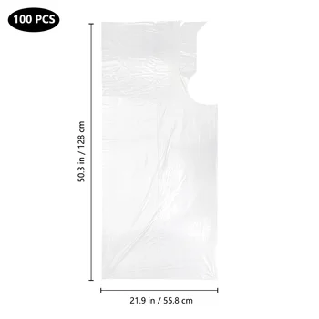 

Beaupretty 100pcs Disposable Hair Dye Shawl Waterproof Plastic Hairdressing Cape Barber Cape for Home Barber Shop