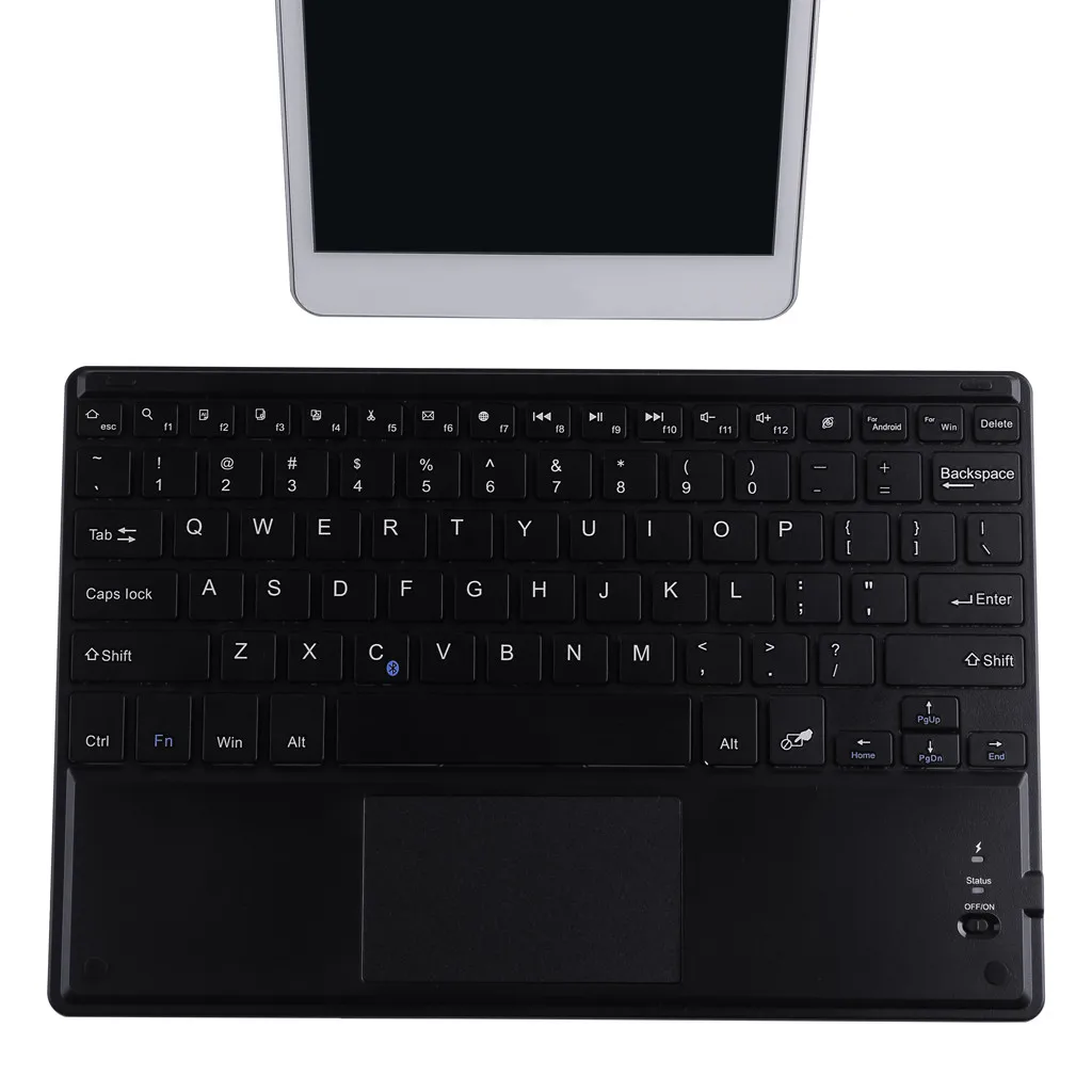 Ouhaobin 10Inch Wireless Mini Bluetooth3.0 Keyboard Touchpad for Android for Windows for Smartphones for Tablets at Home Office