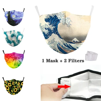 

Masks for Adult Mouth Mask Reusable Protective PM2.5 Filter Paper Mask Anti Dust Face Mask Bacteria Proof Flu Mask Washable Mask