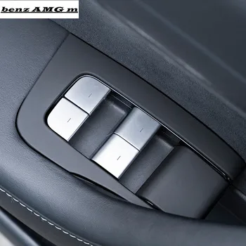 

Car Styling Window Glass Lifting Buttons Sequins Decoration Cover Trim 11Pcs For Tesla MODEL 3 2017-2019 Interior Accessories