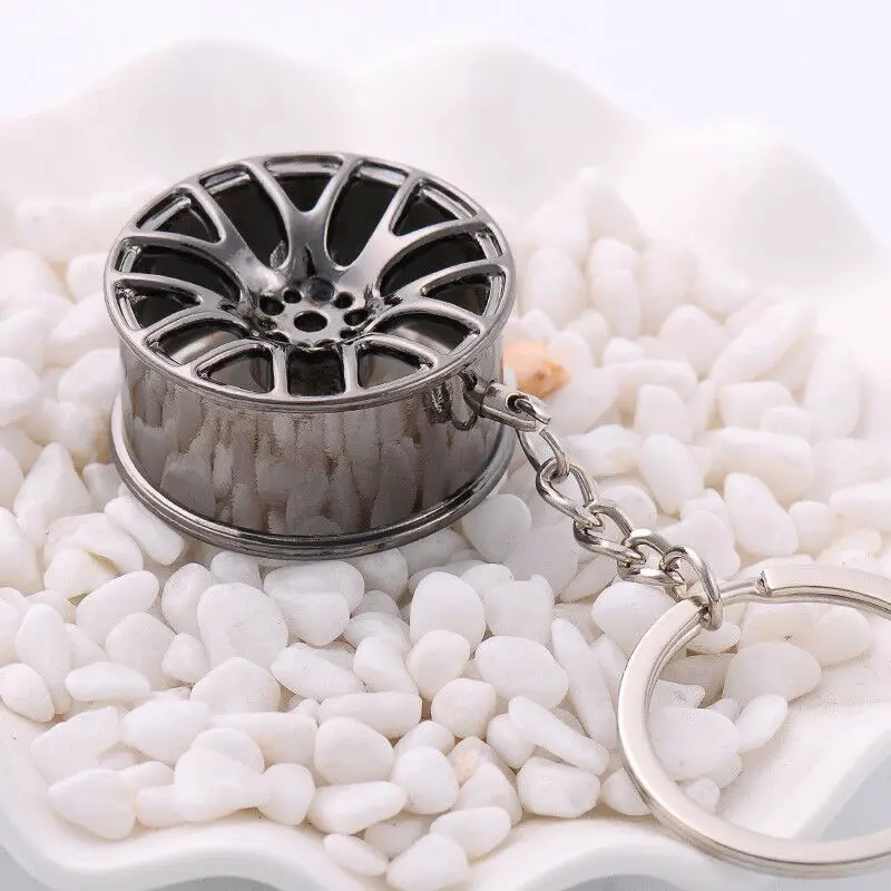 

Popular Keychains Turbine Wheels Car Key Rings Wheel Keychains Tire Modeling Car Keychain
