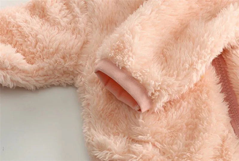 LILIGIRL/зимняя куртка для девочек верхняя одежда из кораллового флиса с капюшоном для мальчиков утепленная детская теплая плюшевая куртка для детей, топы, одежда