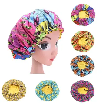 

Kids African Print Satin Bonnet Night Sleep Cap Turban Hat Beanie Chemo Cap