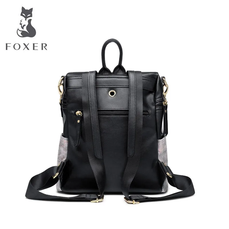 FOXER роскошный популярный высококачественный Женский рюкзак новые модные дикие вместительные, для отдыха, путешествий, цветной рюкзак двойного назначения