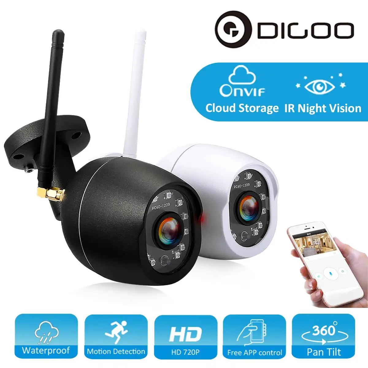 

HD 720P Cloud Wireless IP Camera Intelligent Auto Tracking Of Human Home Security Surveillance CCTV Network Wifi Camera Outdoor