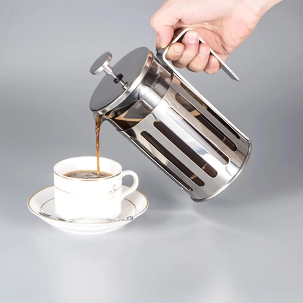 350ml/600/1000ml Stain steel French Press Coffee Maker Cafetiere Percolator Insulated Tea Brewer Pot With Filter Baskets | Дом и сад