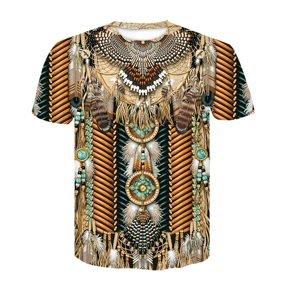 

Indian Native culture Harajuku Casual Colorful New Fashion Funny 3D Print t-shirt Unisex T-shirts Mens Womens oversized t shirt