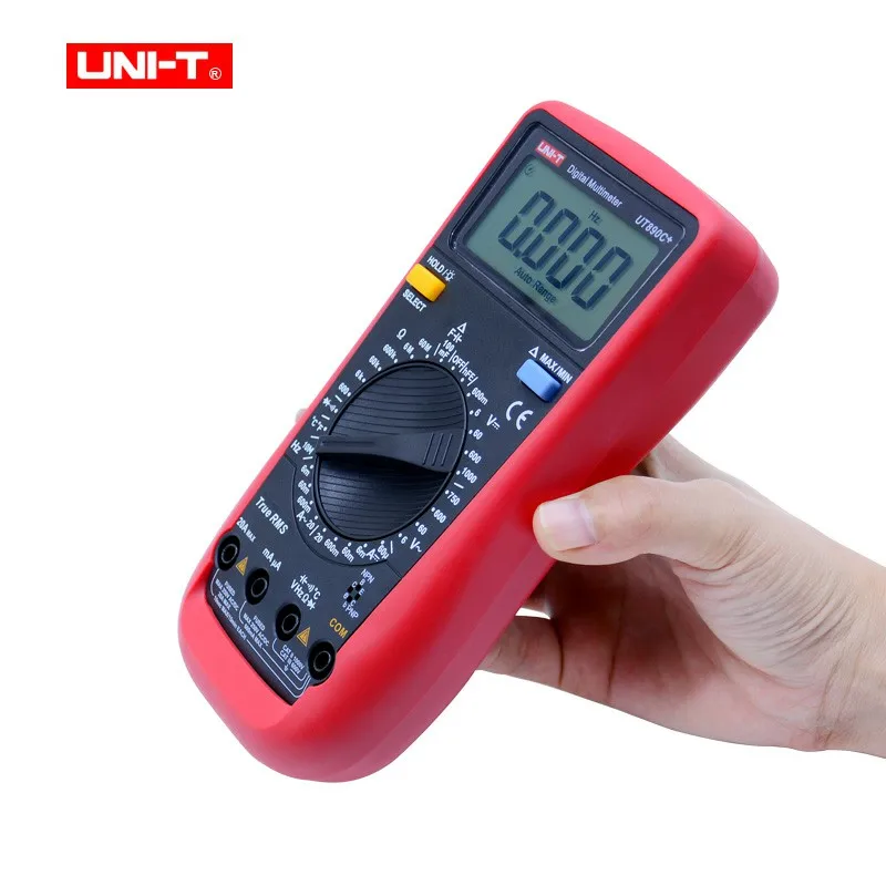 UNI-T UT890C+ True RMS цифровой мультиметр с C/F Температура Емкость Частота мультиметр диод тестер