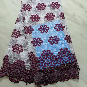 

2019 Embroidery Nigerian Beads Lace Fabric.High Quality Stones French Tulle Lace Fabric For Women African Lace Fabric