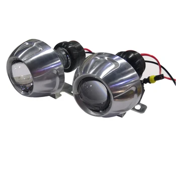 

2Pcs 2.5 Inch Universal Bi xenon HID Projector Lens Silver Shroud H1 Xenon LED Bulb Motorcycle Car Headlight
