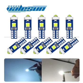 

10Pcs T5 LED Car Instrument Indicator Light Reading Bulb Door Kit Gauges Lamp CanBus Error Free White Ice Blue