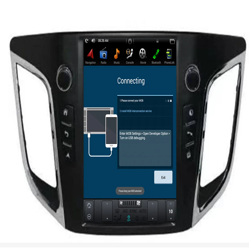 Автомобильным бортовым компьютером коврик для Tesla Стиль мультимедийный плеер Android 9,0 7,1 шесть ядер gps навигации для hyundai iX25 Creta