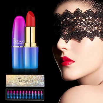 

12PCS/LOT Colors Sexy Red Pigmented Matte Lipstick Makeup Box Waterproof Velvet Lip Stick Bullet Lipstick Gradient Cosmetic Set