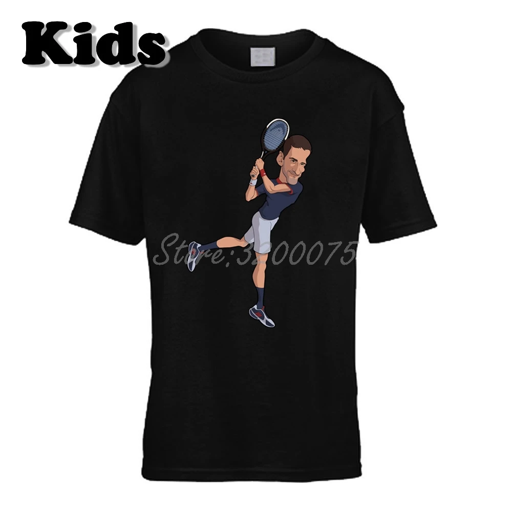 Детская футболка одежда с героями мультфильмов «Novak Djokovic Nole Djoker Serbia» футболка с круглым вырезом для мальчиков и девочек W19040720 - Цвет: 1