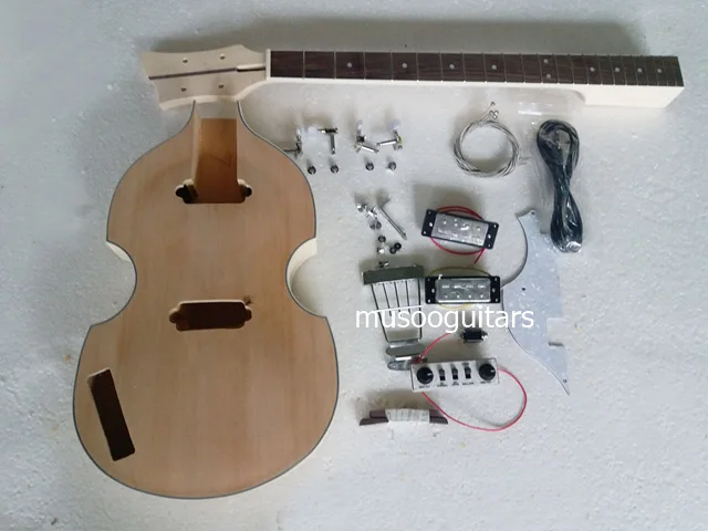 DIY электрический бас-гитара комплект скрипки бас построить свой собственный в левой руке