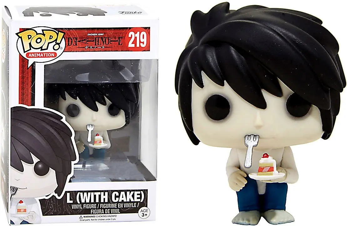 Официальный Funko pop Amine: Death Note L с тортом Виниловая фигурка Коллекционная модель