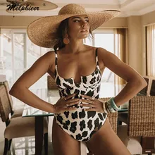 Melphieer, спортивный леопардовый купальник с цифровой печатью, круглый вырез, сдельный купальник, женский летний проводной Монокини, пляжная одежда, купальник, XL