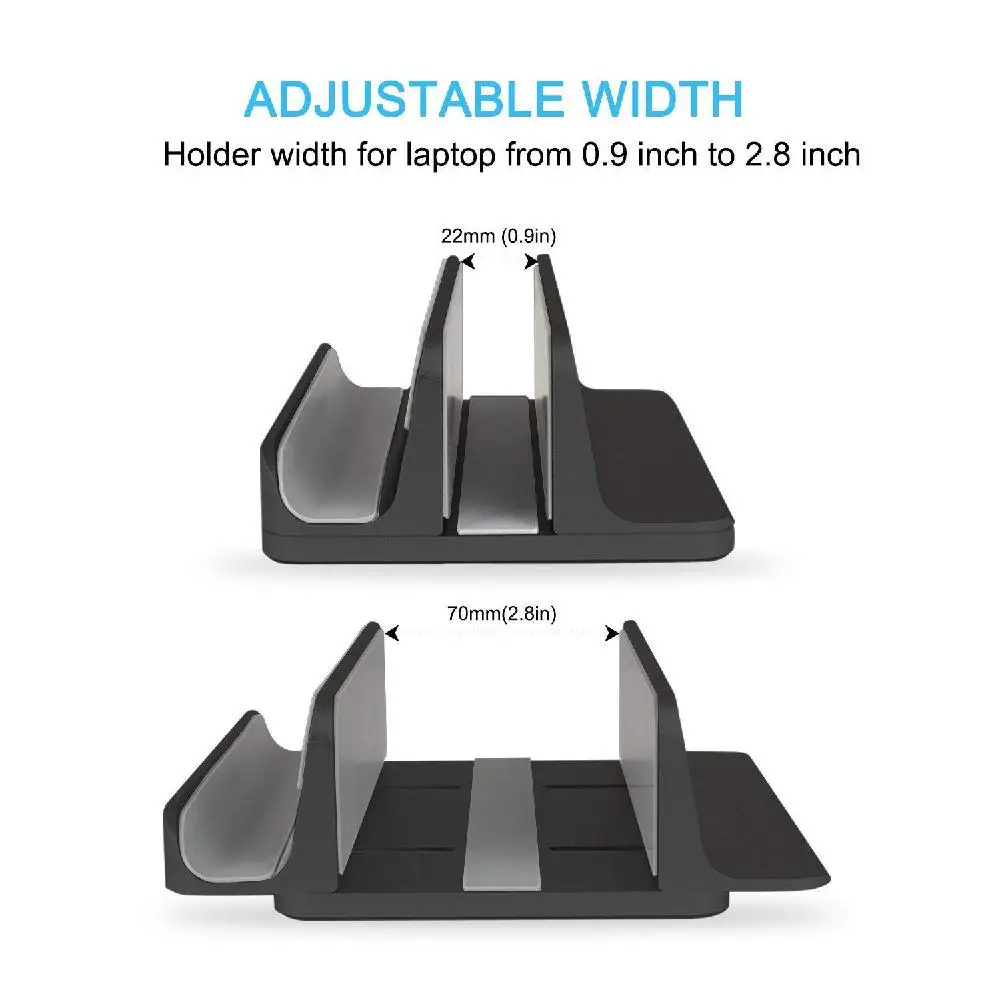 Vertical Laptop Stand Desktop Stand Adjustable Laptop Holder for MacBook Pro/Air Microsoft Surface