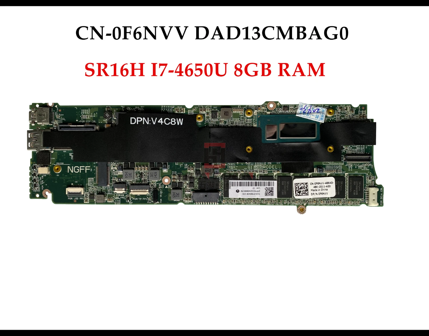 Wholesale High Quality Cn 0f6nvv For Dell Xps 13 9333 Ultrabook Motherboard Dad13cmbag0 Sr16h I7 4650u 8gb 100 Fully Tested Motherboards Aliexpress