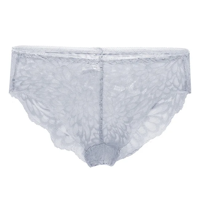 style2 gray 6 цветов сексуальное кружевное белье в цветочек, трусики для женщин, прозрачные Бесшовные дышащие удобные женские трусики со средней посадкой - Цвет: style2 gray