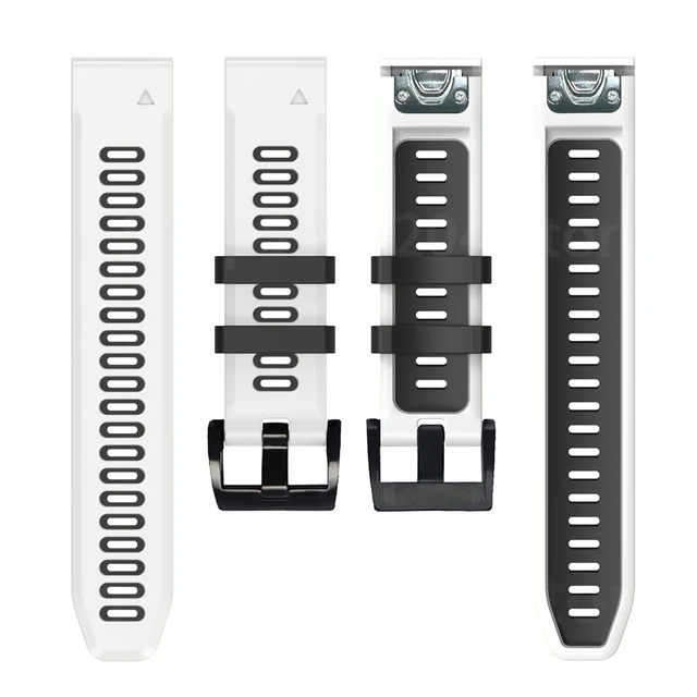 22 26MM Quick Release Bracelet Silicone Watch Wrist Band Strap For Garmin Fenix 6 6X Pro Fenix 5 5X Forerunner 935 945 Wirstband Wh-Bk