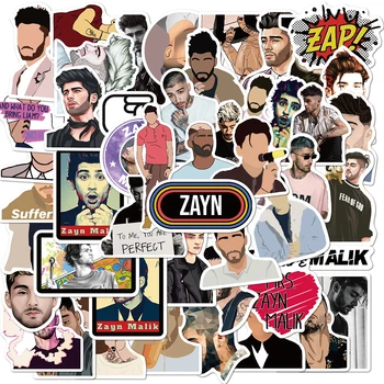 

50pcs One Direction Member Zayn Malik Singer Stickers For Car Laptop PVC Backpack Water Bottle Pad Bicycle waterproof Decal