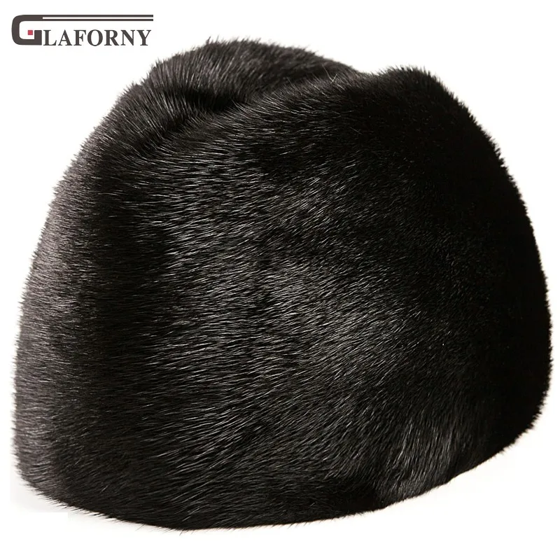 2019 Glaforny цельная норковая меховая шапка для мужчин зимняя помещика среднего и