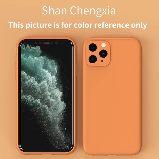 Kebiss Original Liquid Silicone Luxury Case for iPhone 11 Cases 12 Pro Max Mini 7 8 6 6S Plus XR X XS MAX 5 5S SE Phone Cases Orange