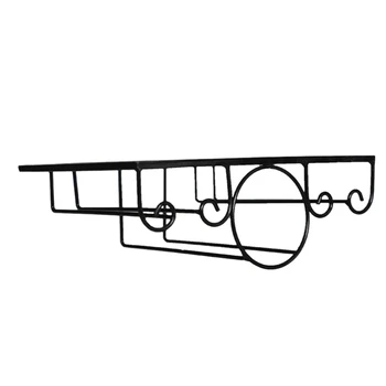 

Under Cabinet Stemware Holder Wine Rack Hanging Stemware Rack Wine Cup Shelf Storage Shelf Holders - Holds 1 Bottle 2 Rows