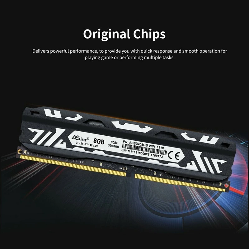ASint DDR4 3000 МГц 8 Гб высокопроизводительная ПК ОЗУ 8-слойная печатная плата XMP2.0 с высокой теплопроводностью теплоотвод настольная память
