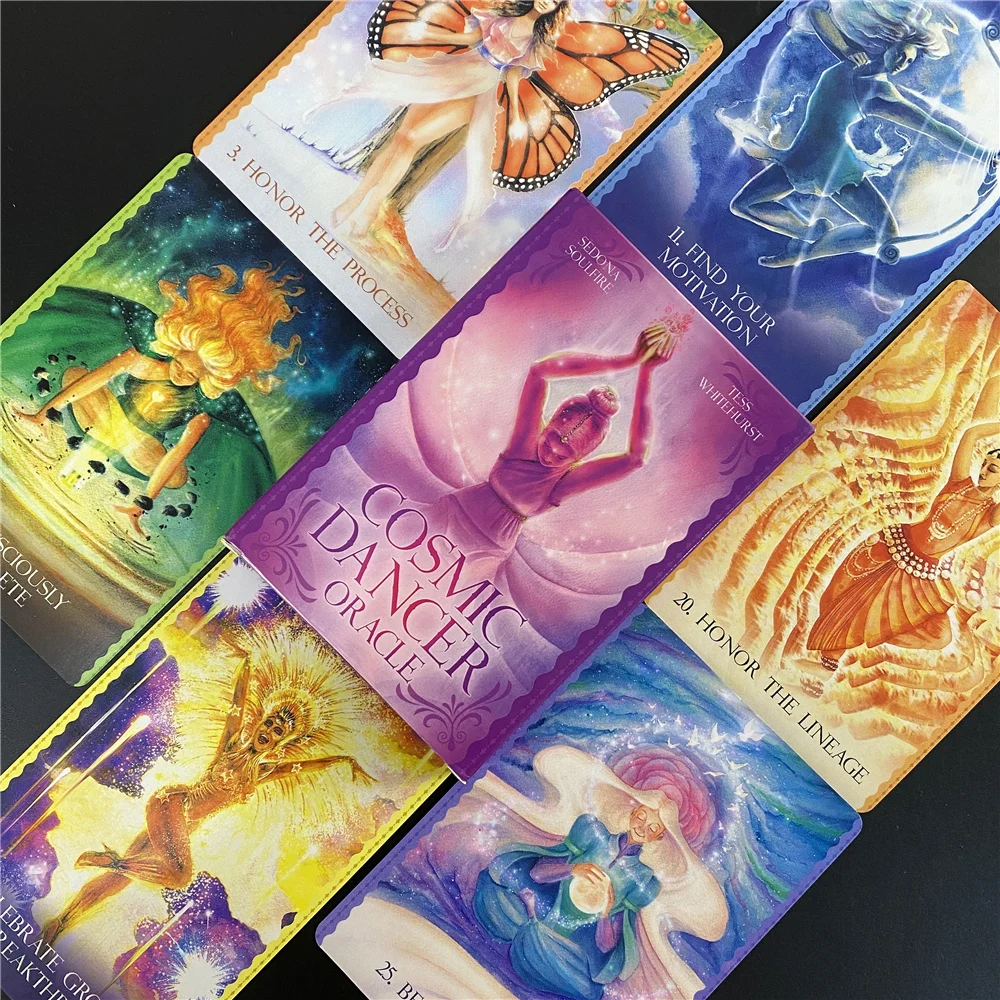 

Cosmic Dancer Oracle Cards Leisure Party Table Game High Quality Fortune-telling Prophecy Tarot Deck With Guide Book