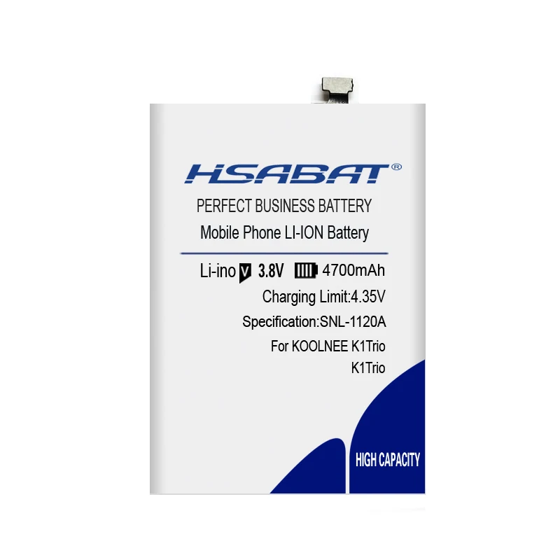 Аккумулятор HSABAT 0 Cycle 4700mAh для мобильного телефона KOOLNEE K1 Trio высокого качества запасной аккумулятор