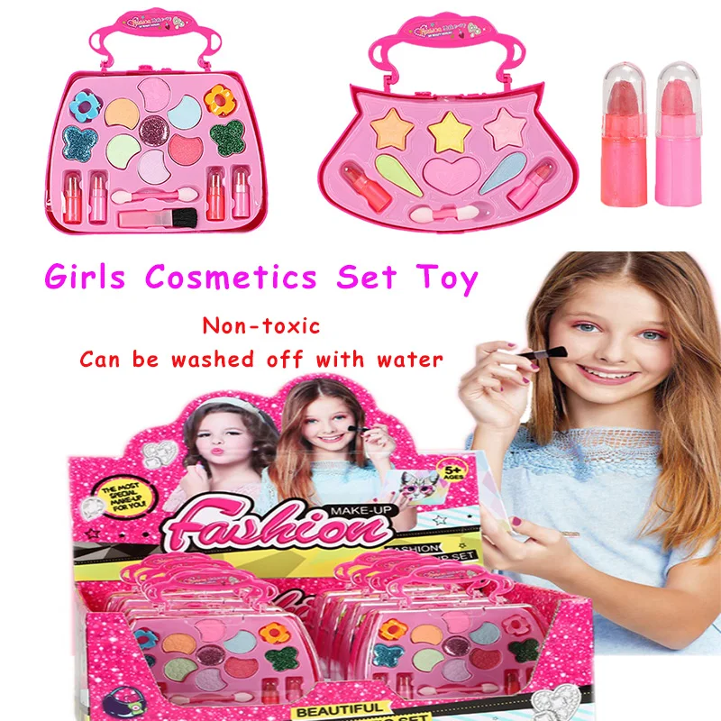 Косметика для девочек, набор игрушек, наборы для макияжа, безопасные нетоксичные ролевые игры для девочек, Набор для игры, набор для макияжа, детский косметический набор для принцессы дошкольного возраста