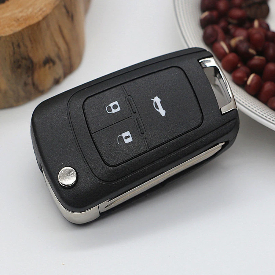Flip Folding Remote Car Key Shell For Chevrolet Cruze Camaro Equinox Malibu Sonic Spark Volt  3 Buttons Auto Car Key Case Shell (5)