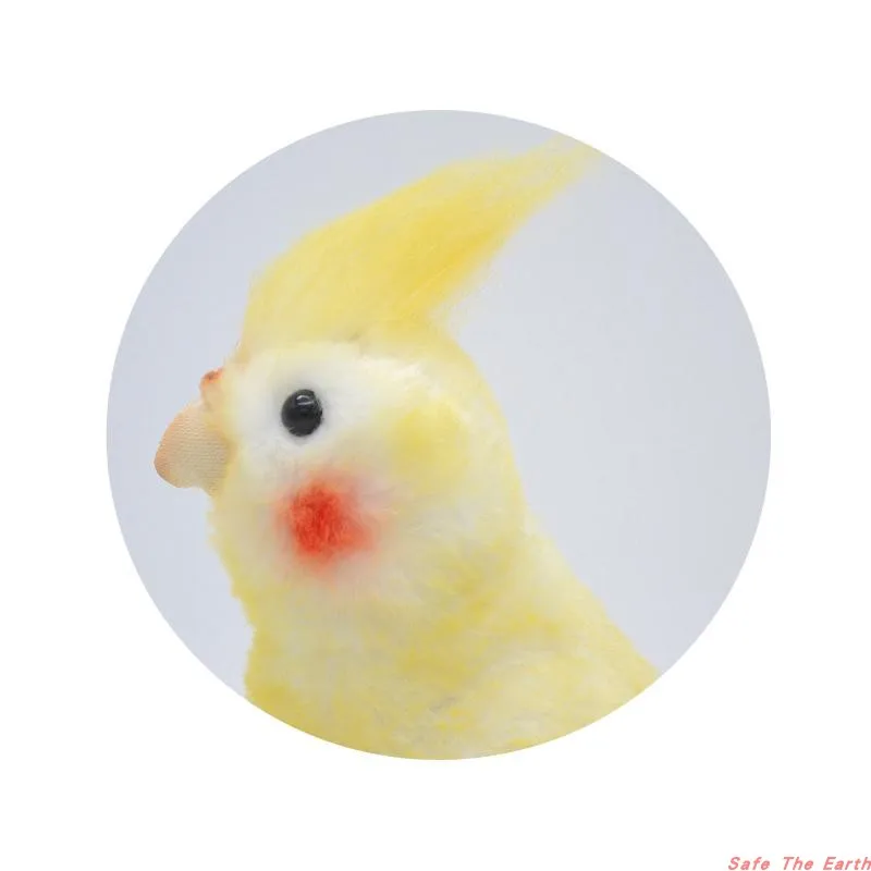 Simulation Cockatiel Parrot Bird Plush Toy Yellow Bird Cute Stuffed