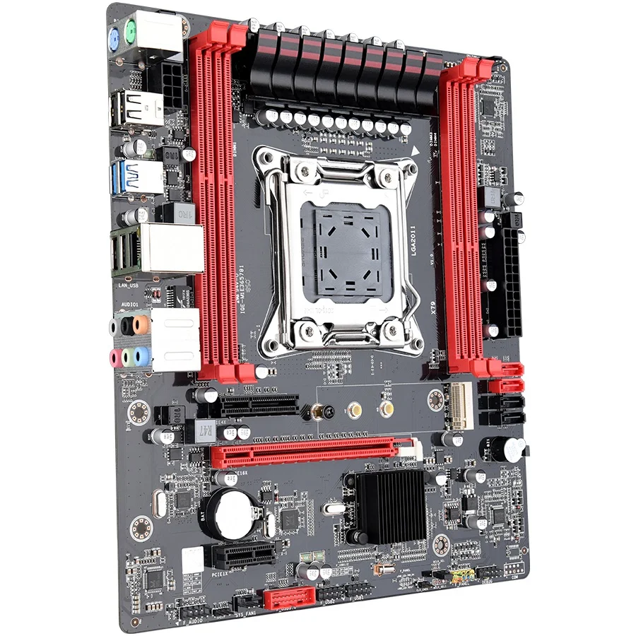 Материнская плата X79 LGA2011 материнская плата по стандарту ATX основная плата USB3.0 SATA3.0 PCI-E 16X NVME M.2 SSD Поддержка регистровая и ecc-память памяти и процессор E5