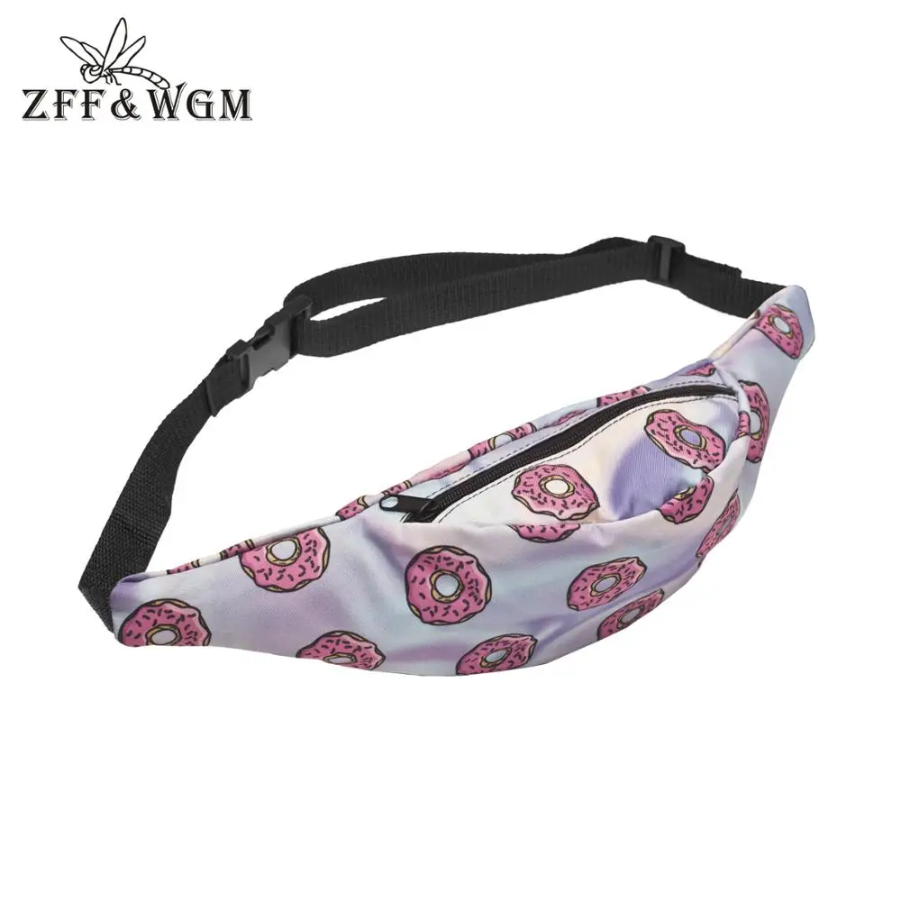 

ZFF&WGm 3D Print Waist Bag Woman Minimalist Waist Belt Bag For Women Zipper Tactical Vest Streetwear Bag For Men Hip Hop