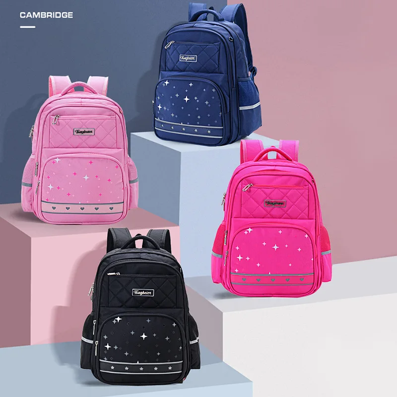 

IFP Shi Schoolbag for Elementary School Students Girl'S 1-3-6 Grade Spine-Backpack 6-12-Year-Old Light CHILDREN'S School Bags