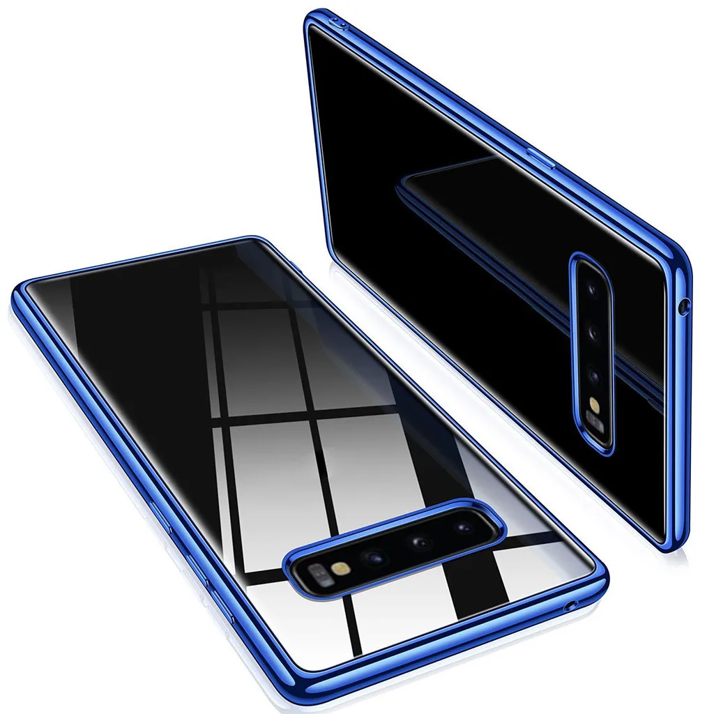 For Samsung S10 Plus Shockproof Bumper Transparent Silicone Phone case Portable Half Wrapped Phone Cases Anti-scratch Phone Case