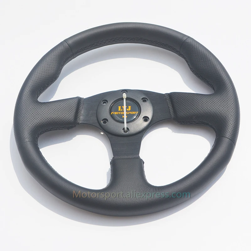 Высокое качество LYJ 330 мм из натуральной кожи картинг/игра/рулевое колесо автомобиля
