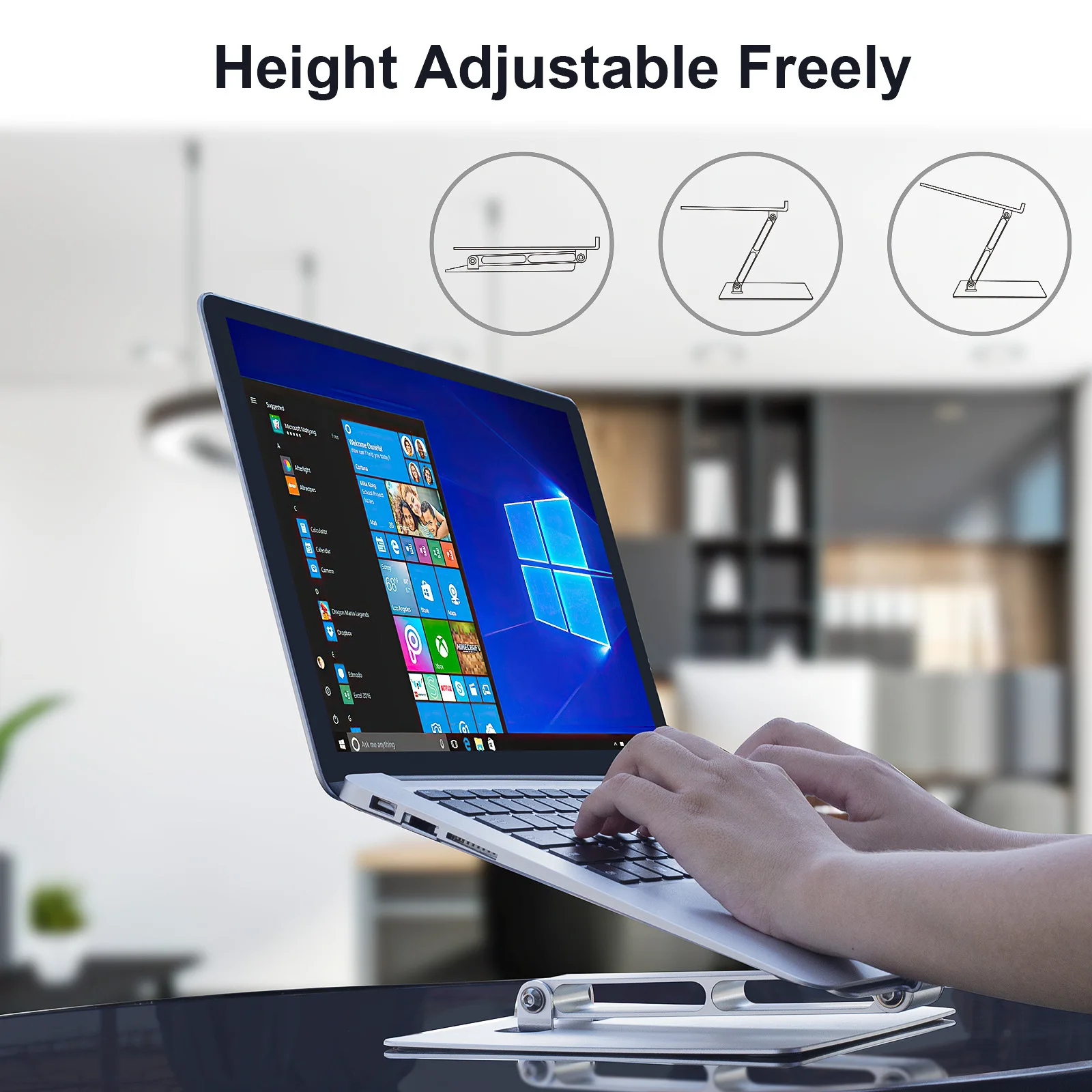 

New Aluminum Alloy Laptop Lifting Holder, Foldable Computer Cooling Frame, Metal Tablet Height Adjustable Bracket