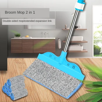 

Magic broom mop 2-in-1 multi-functional double-sided mop extended telescopic rod for window washing and floor house cleaning