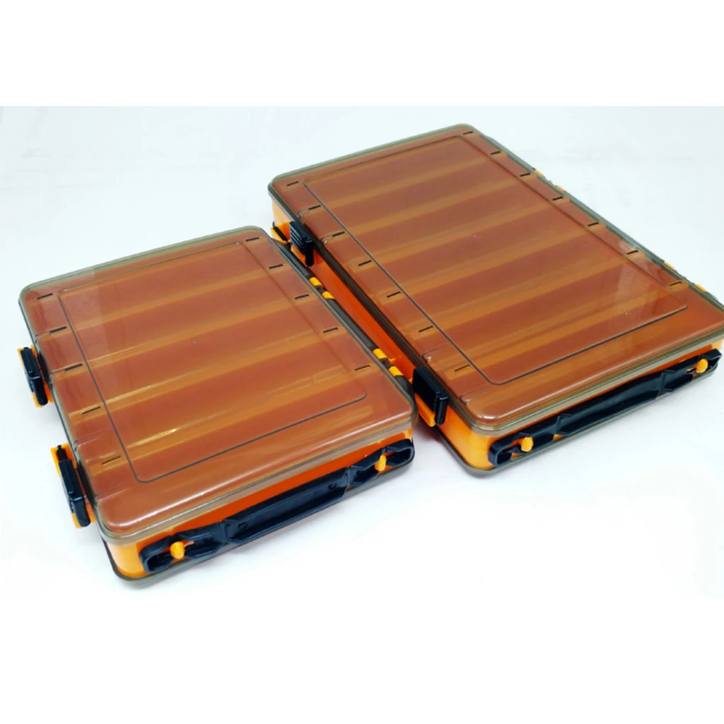 Double-Sided Fishing Lure Squid Baits Box Hook Rings Storage Box Clear Squid Jig Minnows Case Container Multipurpose Tackles Box