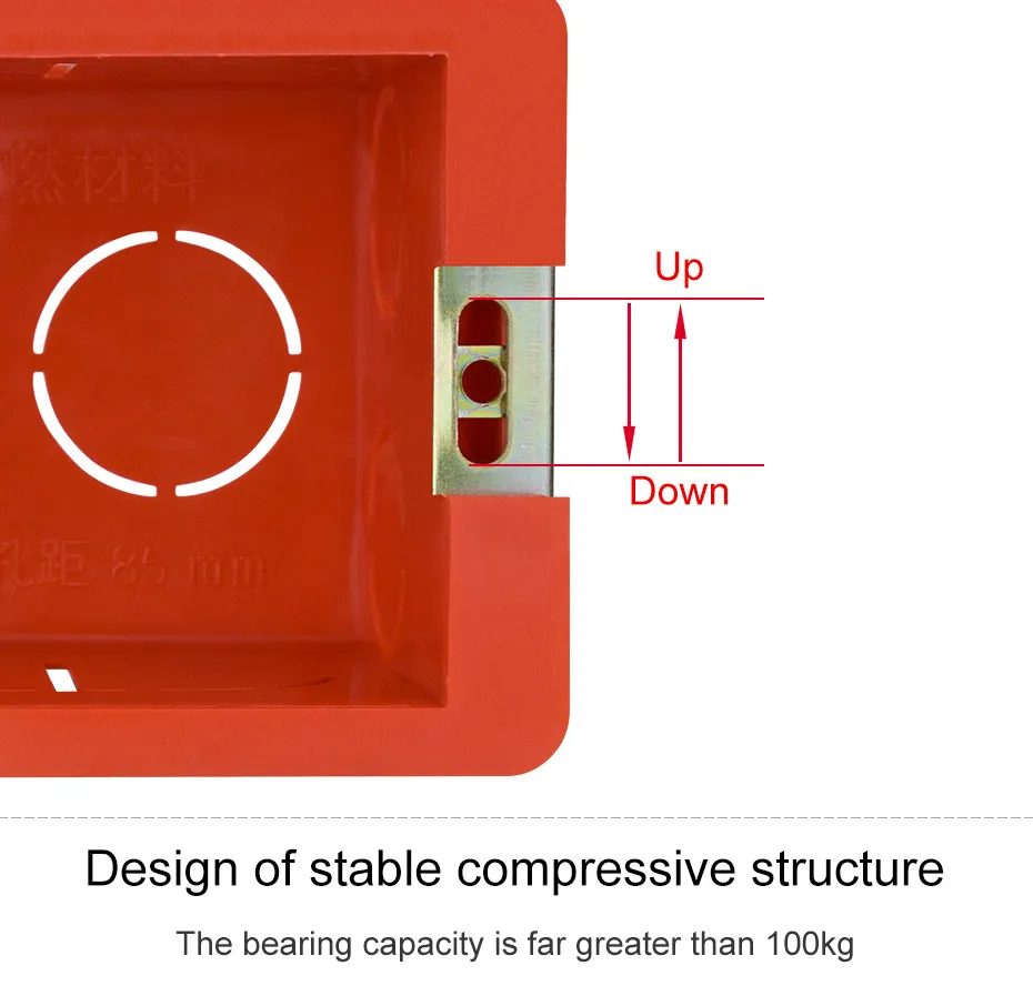 Electrical equipment 86mm Internal mounting box 118mm External mounting Wall box for Home intelligent touch switch wifi switch