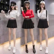 

The New Spring And Autumn Pleated Skirt In 2022 Korean Elasticated High-Waisted Skirt In Black Makes It Look Slim And Versatile