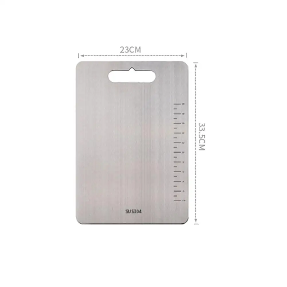 4 sizes Stainless Steel Chopping Block Anti-mildew Cutting Boards Chopping Board with Scale Fruit Vegetable Meat Tools