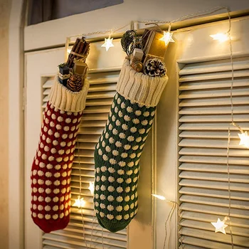 

Christmas Stockings Hanging Ornaments Christmas Gift Bags Decorative Pendants Candy Bags Polka Dot Pendant Christmas Stockings C