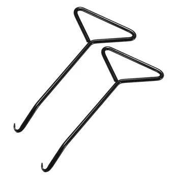 

2x Motorcycle Bicycle T-Handle Spring Hook Exhaust Stand Puller Stainless Steel T-Handle Exhaust Stand Spring Hook Puller