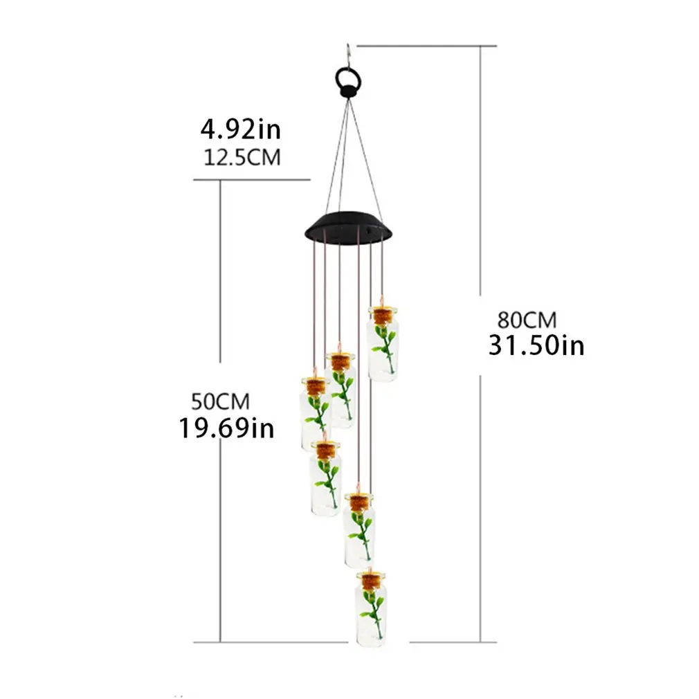 Solar Wind Chime Light Turn Light Hummingbird Solar Gift Light Color Led Garden Hanging Light