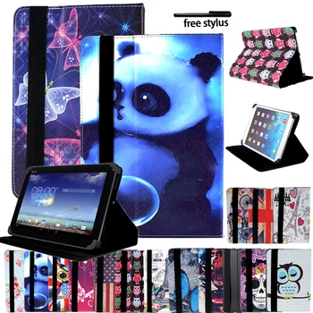 

Universal Case for 7"/8"/10" Asus ZenPad Ultra-thin Leather Anti-shock and Anti-fall Tablet Smart Leather Folding Cover+stylus